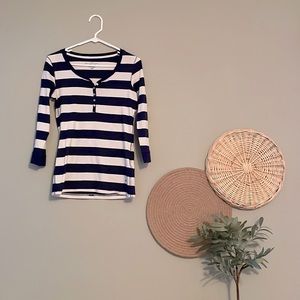 Striped 3/4 Henley